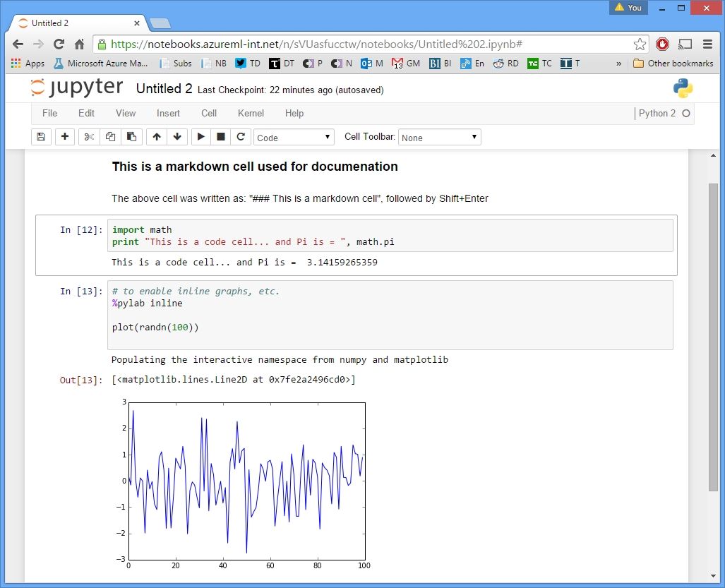 example of Jupyter Notebook